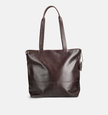 Saccoo Schoudertassen Zwart/Cognac/Bruin