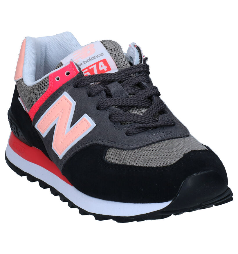 New Balance WL574 Roze Sneakers in daim (293644)