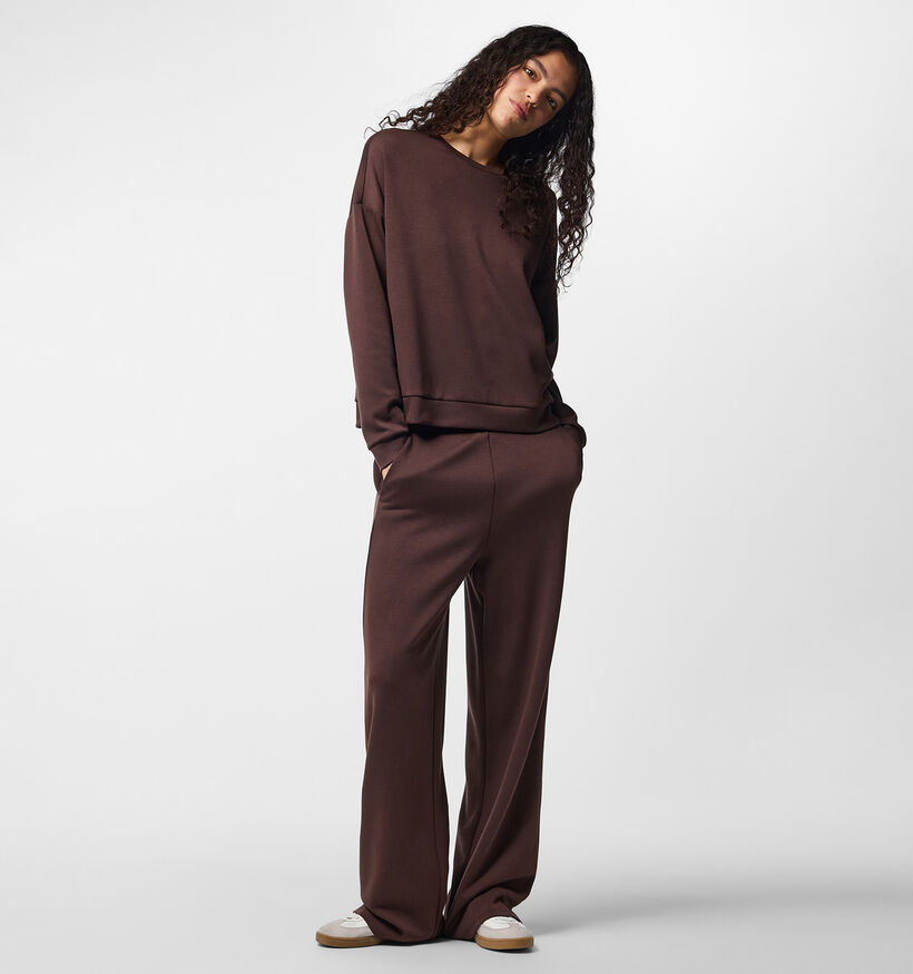 Pieces Michelle Donkerbruine Joggingbroek voor dames (378365)