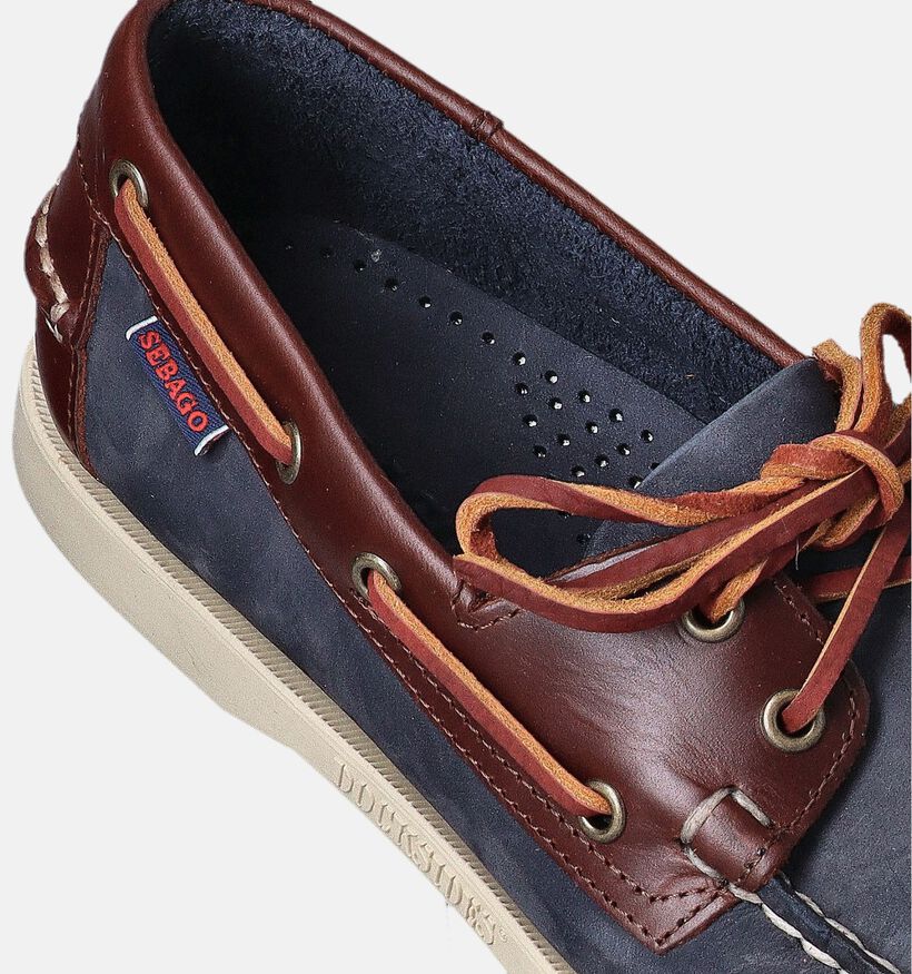 Sebago Dockside Portland Nubuck Waxy Blauwe Docksides voor heren (353806)