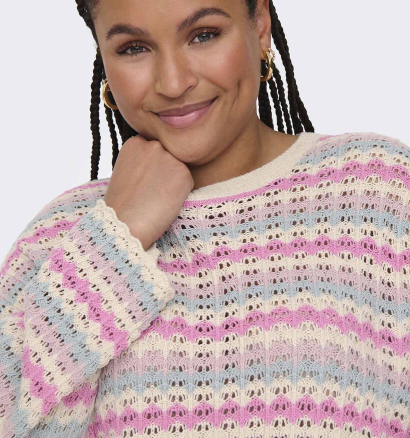 ONLY Carmakoma Asa Roze Gebreide trui voor dames (351436)
