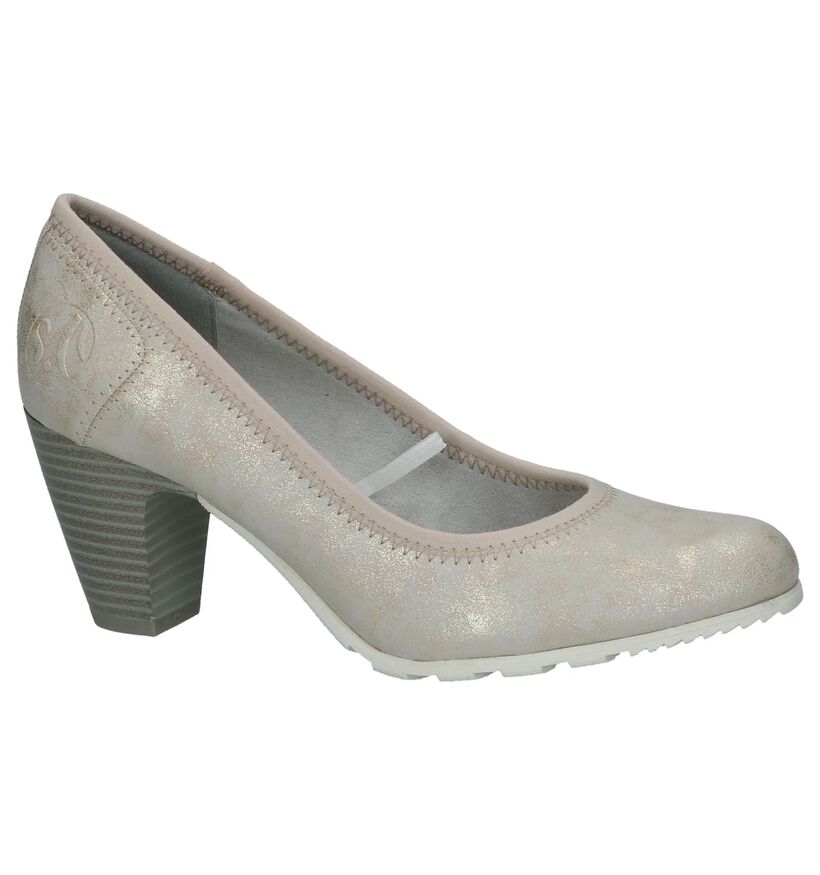 Beige Pumps s. Oliver in stof (237905)