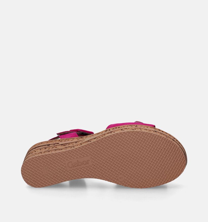 Gabor Best Fitting Sandales avec talon compensé en Rose pour femmes (336133)