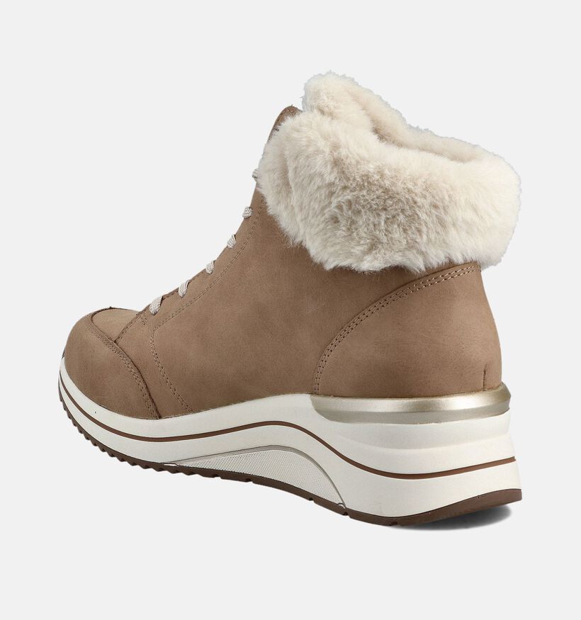 Remonte Beige Hoge Sneakers voor dames (363565) - geschikt voor steunzolen
