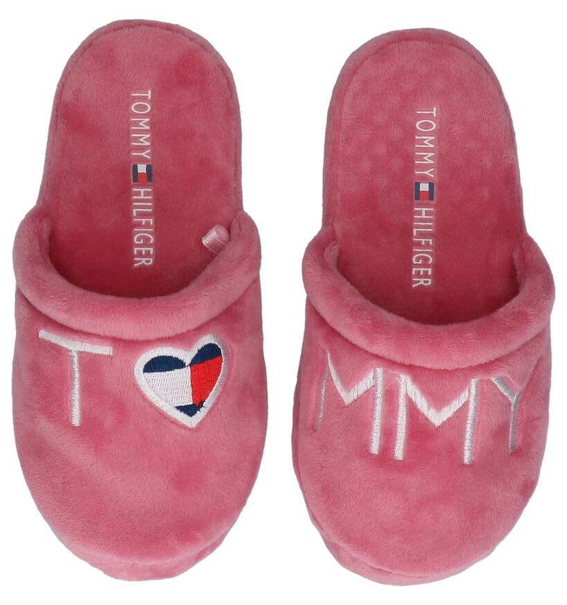 Tommy Hilfiger Pantoufles ouvertes en Rose clair en textile (227600)