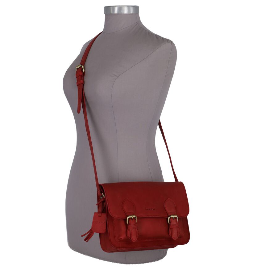 Rode Crossbodytas Burkely Daisy in leer (249374)