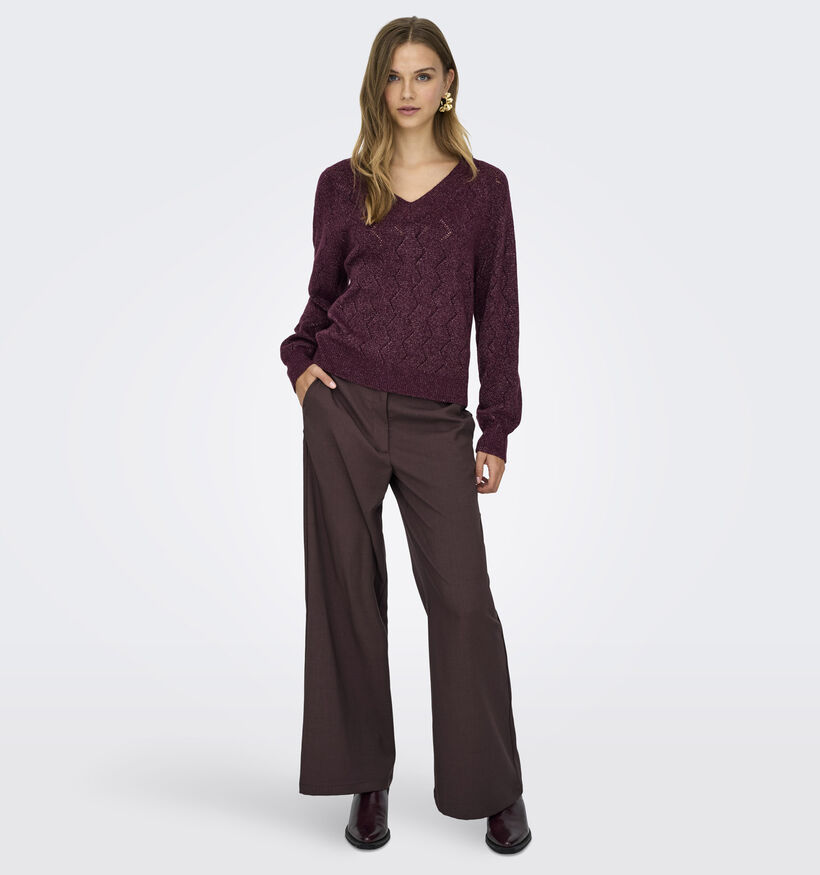 JDY Aspen Life Bordeaux Pull voor dames (365267)