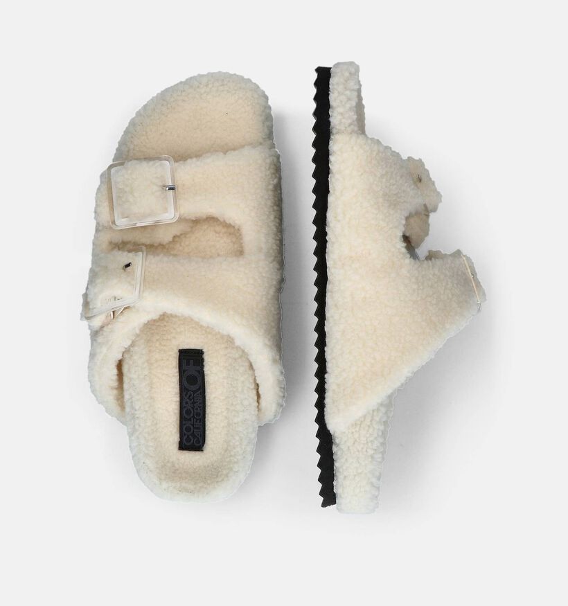 Colors of California Pantoufles ouvertes en Beige pour femmes (300190)