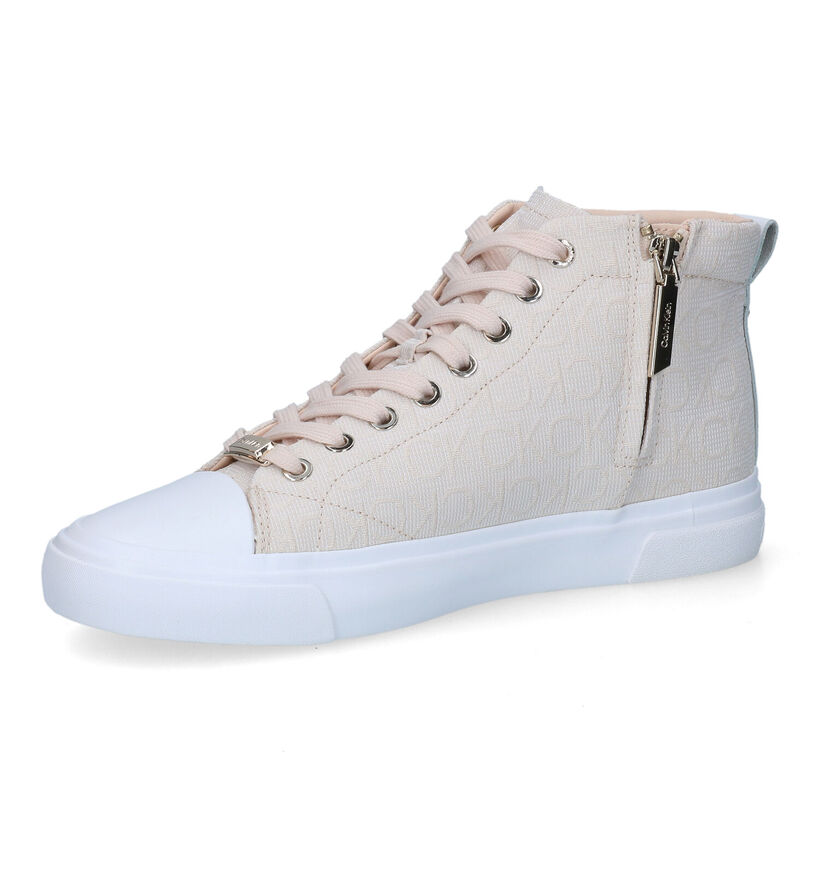 Calvin Klein Vulcanized Beige Sneakers in stof (310788)