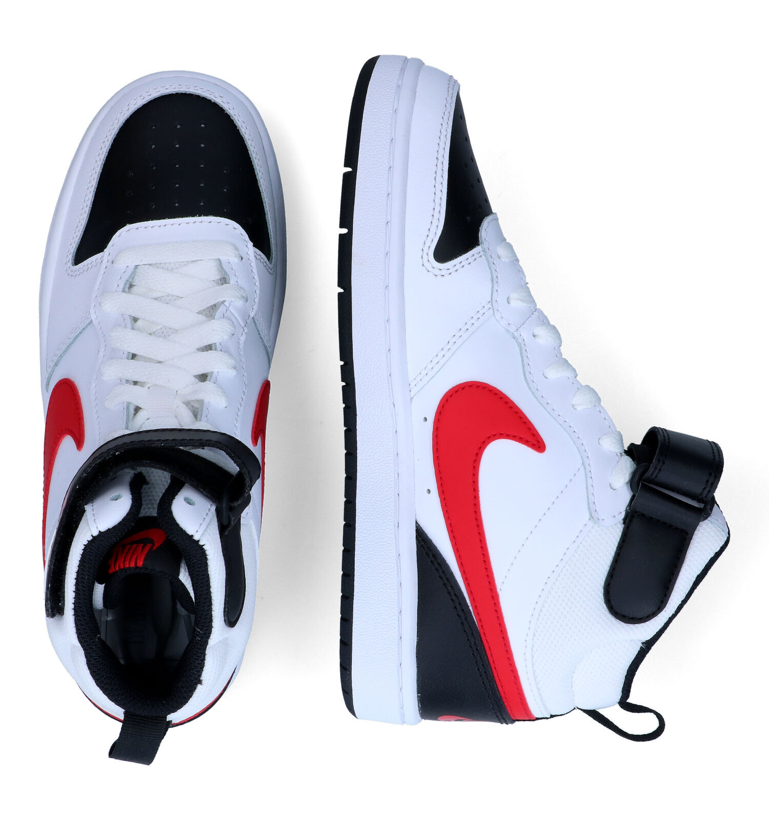 Nike Court Borough Mid 2 GS Witte Sneakers Jongens Meisjes Sneakers Sportschoenen Online op TORFS.BE