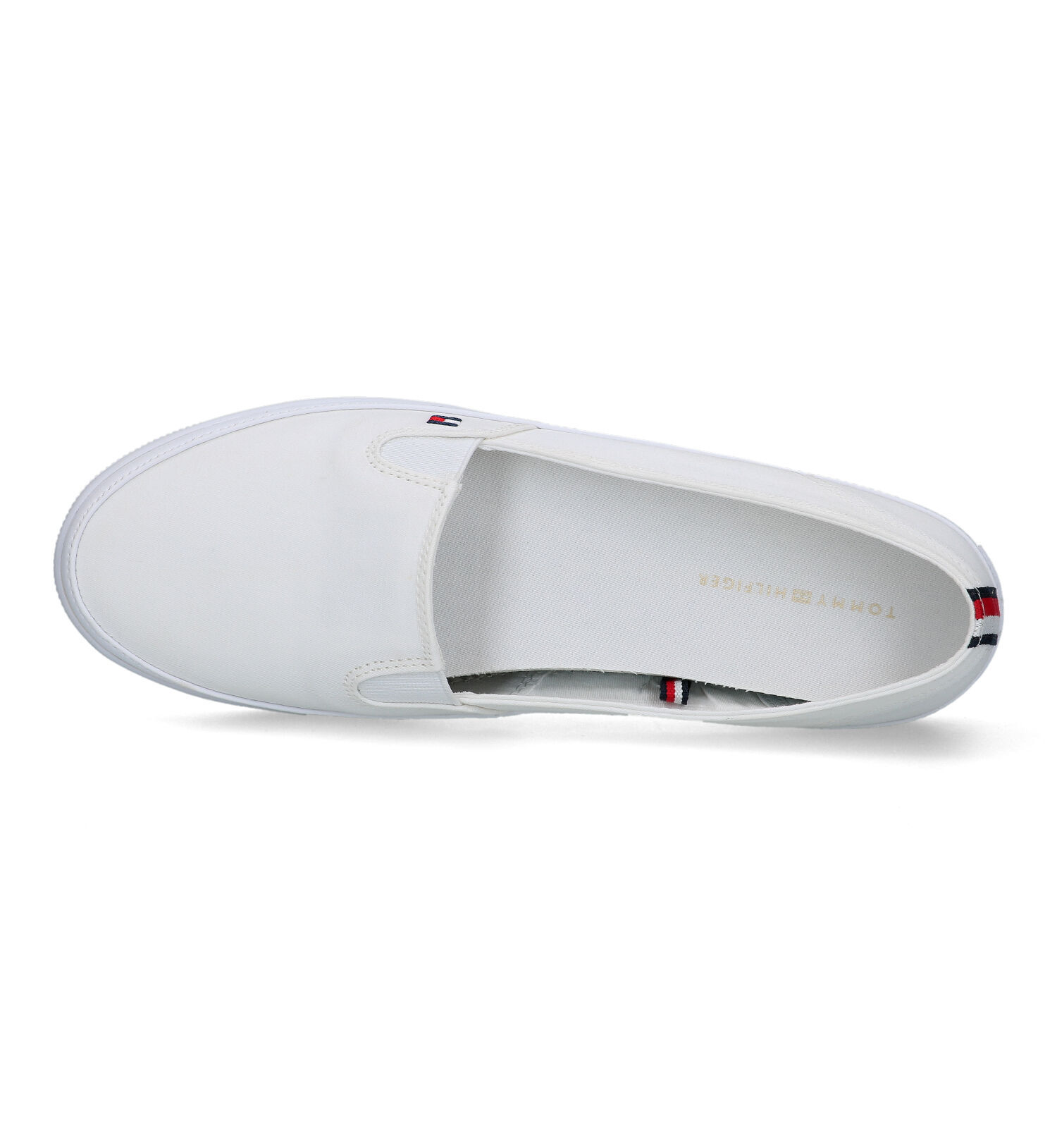Tommy Hilfiger Essential Witte Instappers Dames Lage schoenen Online op TORFS.BE