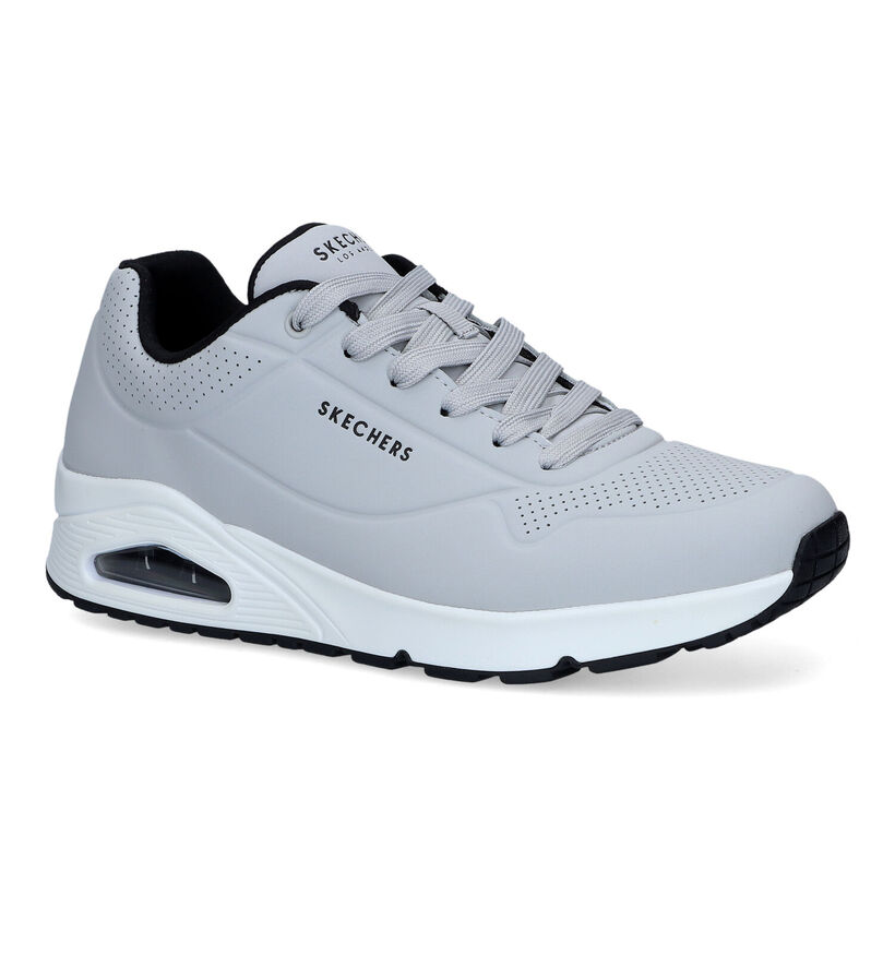 Skechers Uno Stand On Air Zwarte Sneakers in kunstleer (324560)