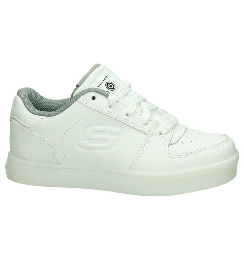 Witte Skechers Lage Sneakers met Lichtjes in kunstleer (210344)