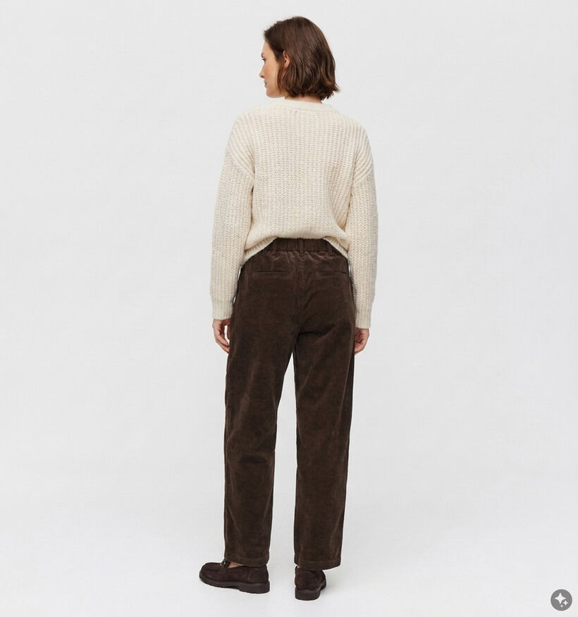 Fransa Calana Donkerbruine Broek voor dames (379930)