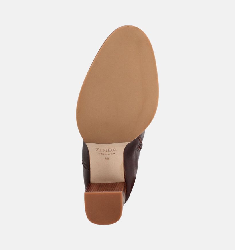 Zinda Bottines en Brun fonc&eacute; pour femmes (380886)