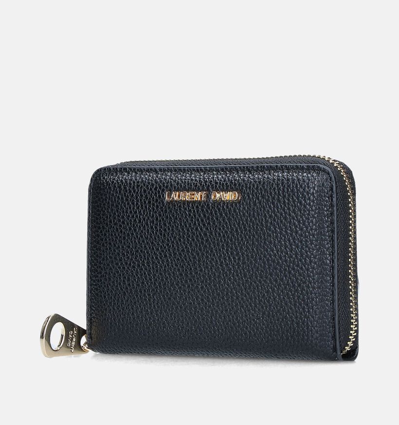 Laurent David Nos 001 Porte-monnaie zippé en Noir pour femmes (351291)