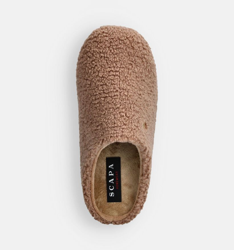 Scapa Pantoufles ouvertes en Marron pour femmes (364020) - pour semelles orthopédiques