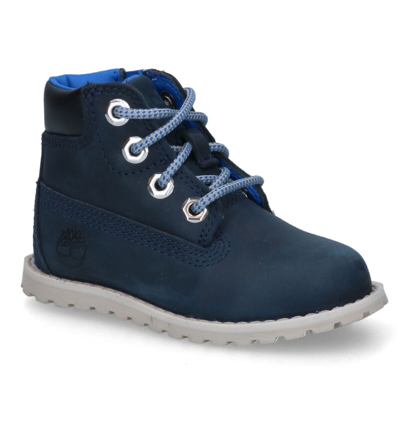 Timberland Pokey Pine Bottines en Bleu pour garçons (313052) - pour semelles orthopédiques