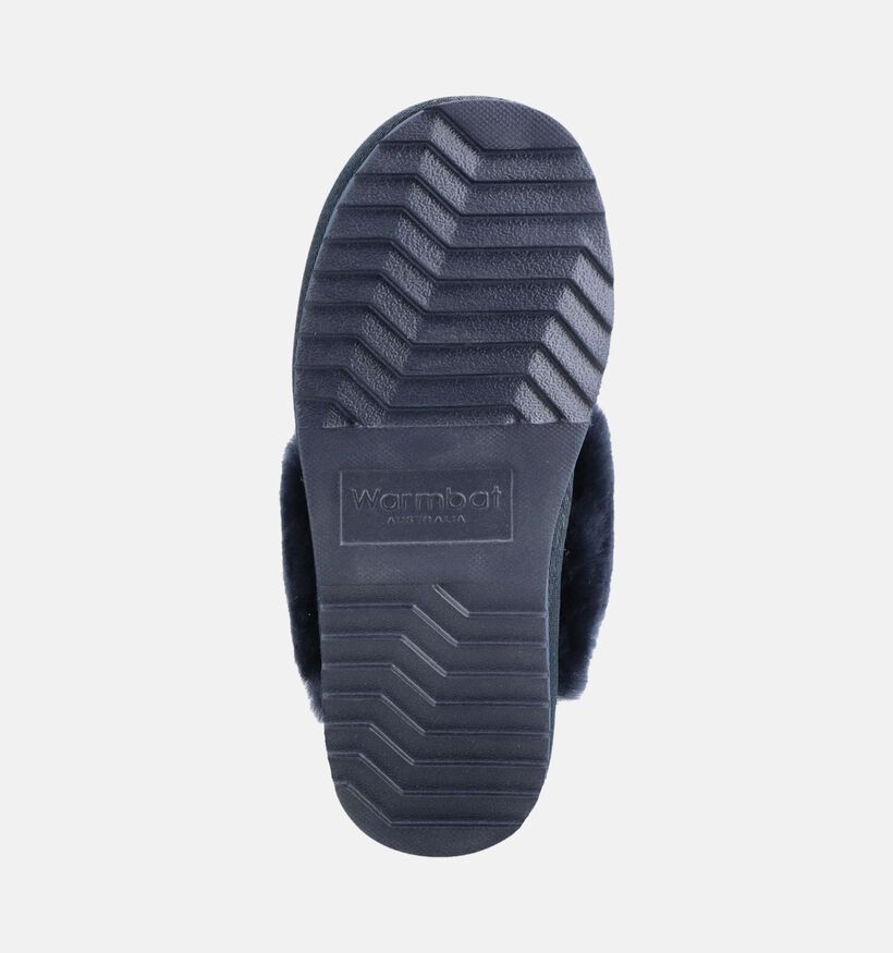 Warmbat Flurry Pantoufles ouvertes en Bleu fonc&eacute; pour femmes (379627)