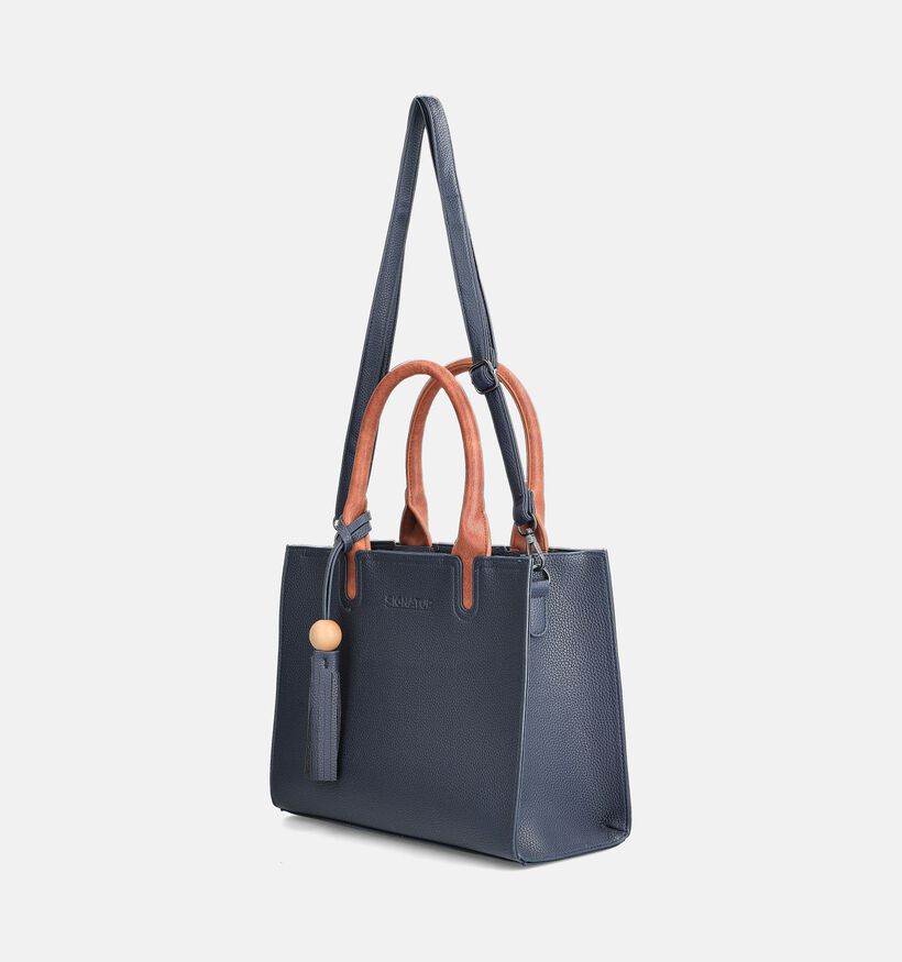Signatur Sac &agrave; main en Bleu fonc&eacute; pour femmes (381178)