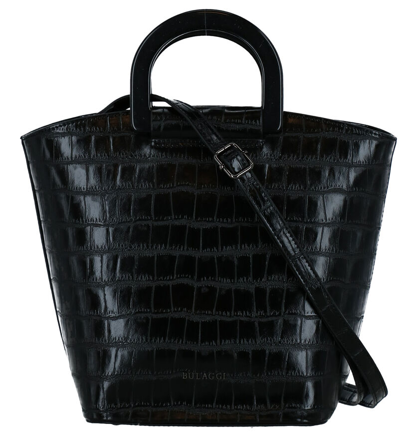 Bulaggi Croc Vegan Sac à main en Noir en simili cuir (290914)