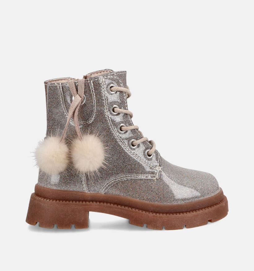 Milo & Mila Boots &agrave; lacets en Rose pour filles (378695)