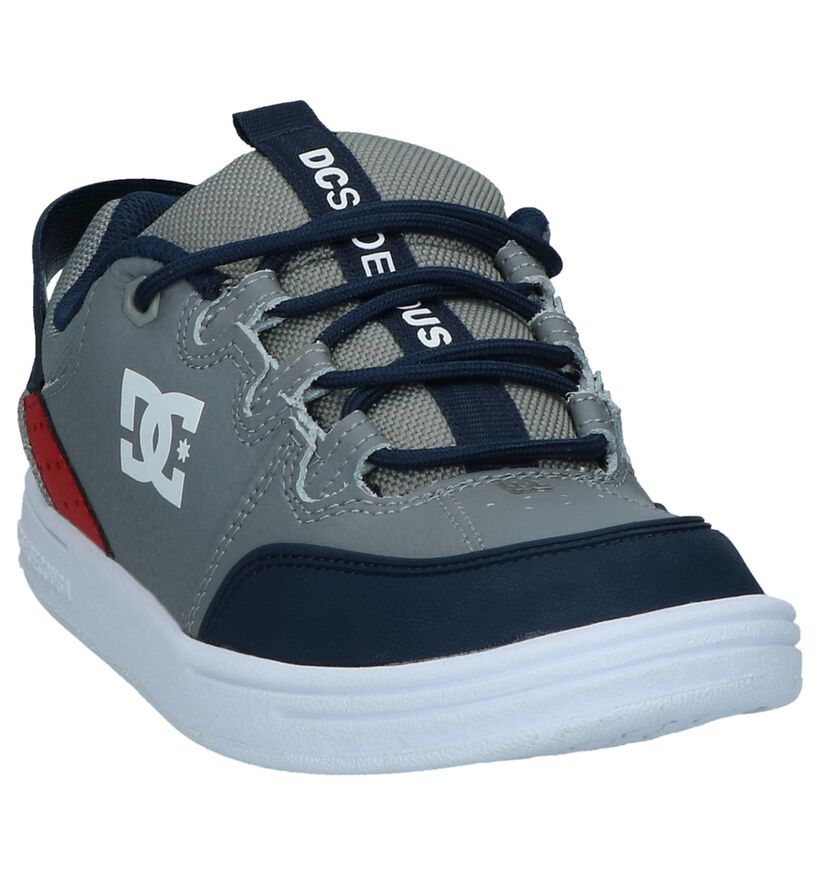 Grijze Lage Skateschoenen DC Shoes Syntax in kunstleer (235132)