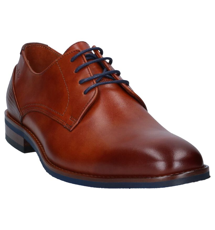 Cognac Geklede Schoenen Van Lier in leer (241086)