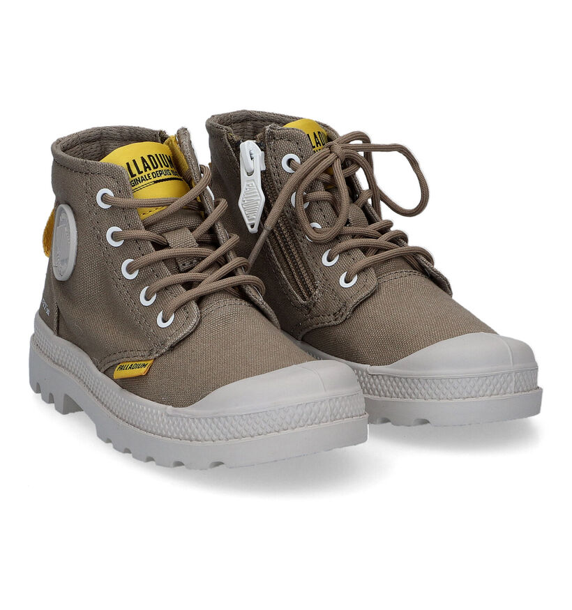 Palladium Pampa Supply K Kaki Hoge Sneakers in stof (302710)