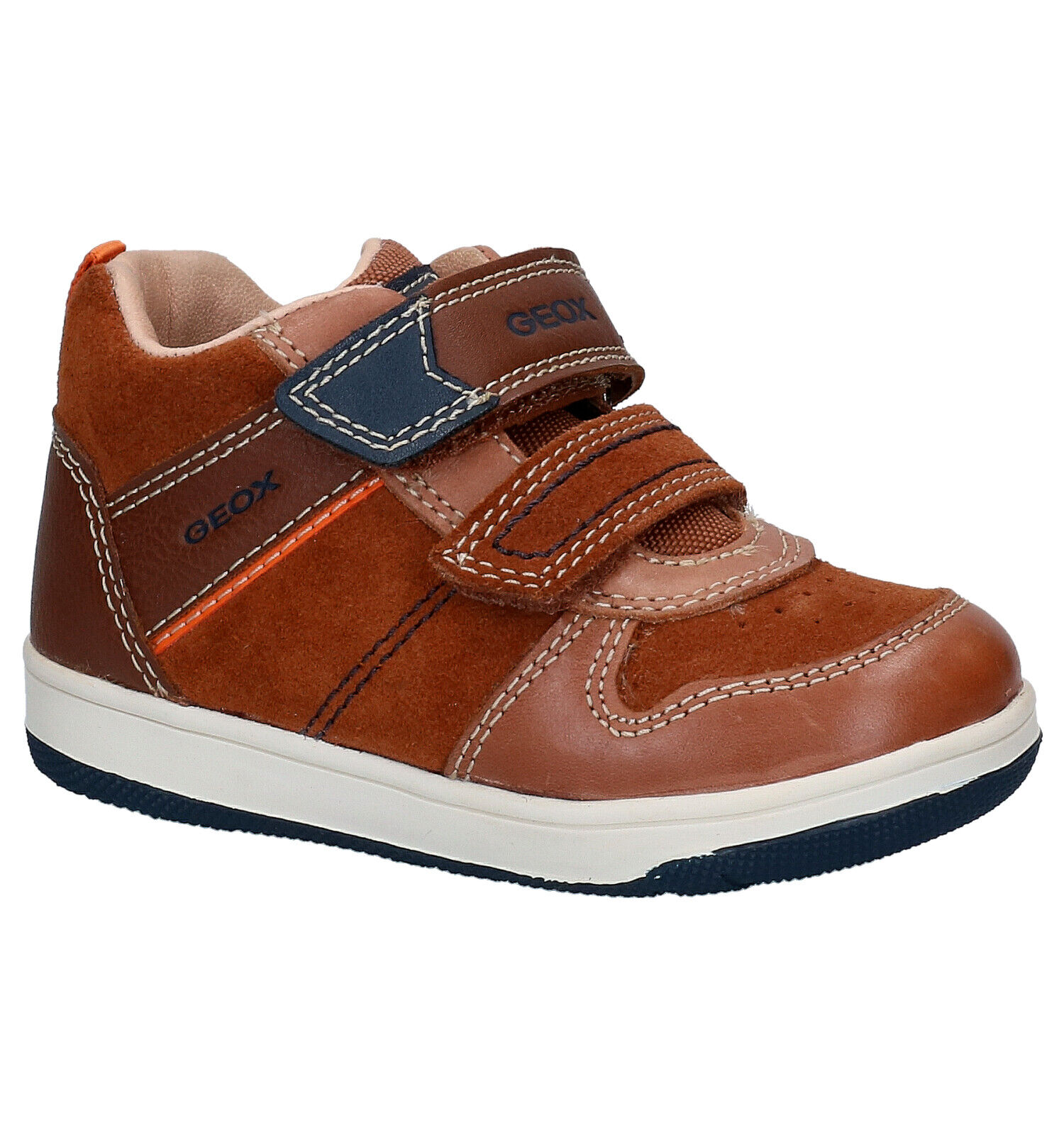 Geox New Flick Cognac Velcroschoenen | TORFS.BE | Gratis verzend en retour