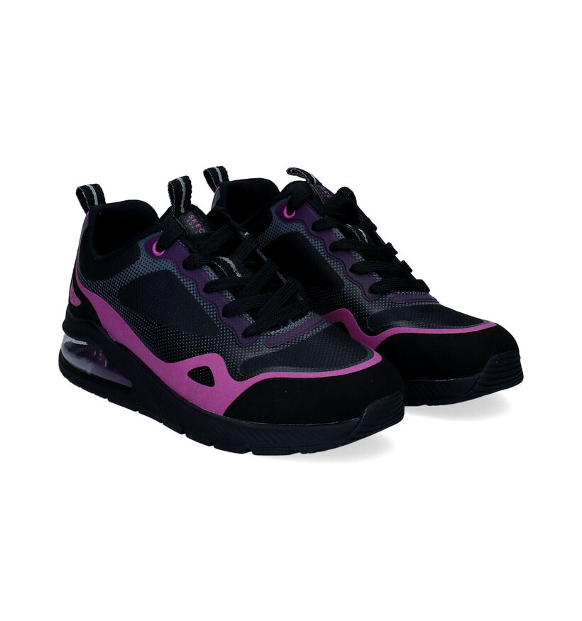 Skechers Uno Baskets en Noir en textile (295684)