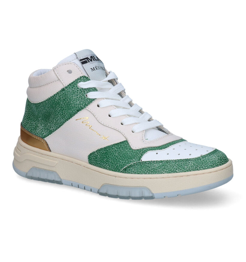 Méliné Ecru Sneakers in leer (316071)