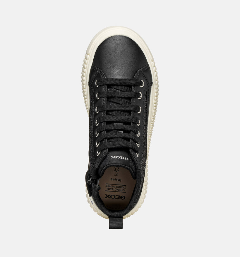 Geox Laquinny Zwarte Sneakers Glitter voor meisjes (361919) - geschikt voor steunzolen