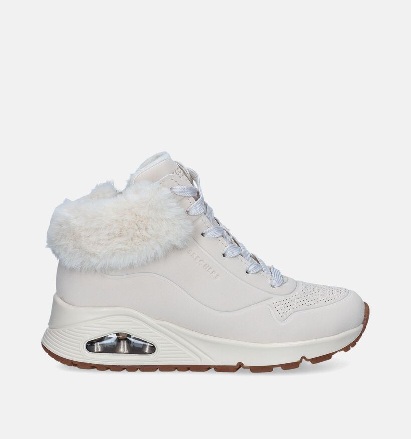 Skechers Uno Baskets en Écru pour filles (345253)