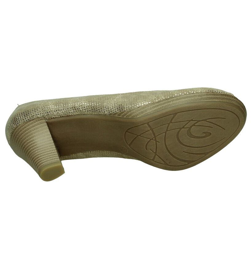 Marco Tozzi Gouden High Heels Pumps met Open Teen, , pdp