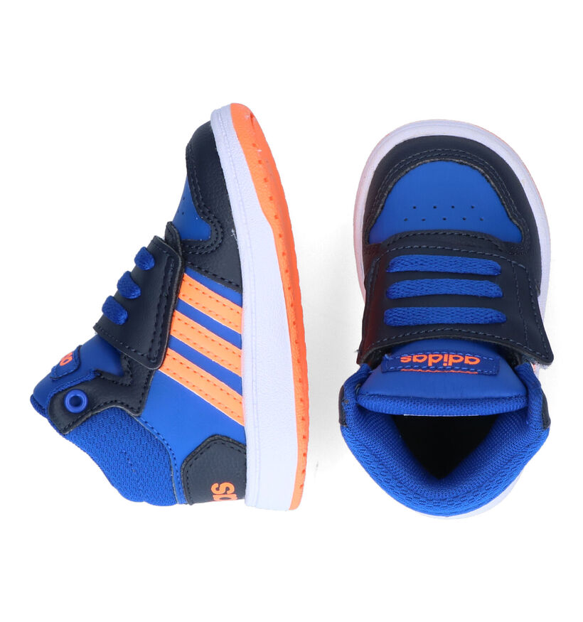 adidas Hoops Baskets hautes en Bleu pour garçons (299873)