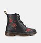 Dr. Martens Aprile Floral Zwarte Boots met Veters voor dames (375762) - geschikt voor steunzolen