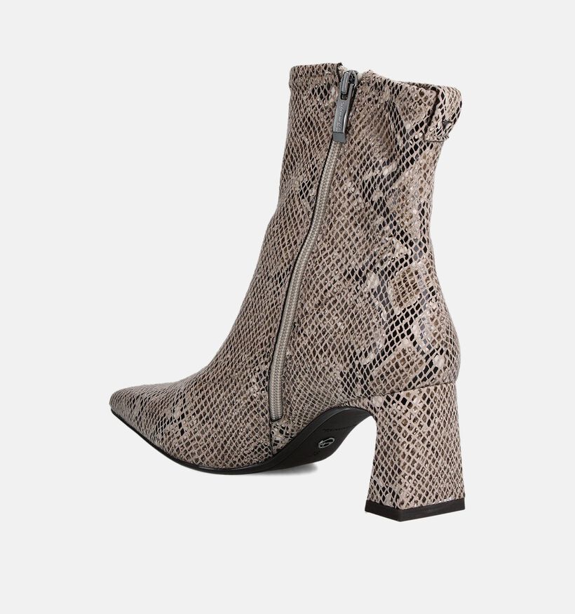 Tamaris Snake Bottines à talons en Marron/Khaki Vert pour femmes (360653)