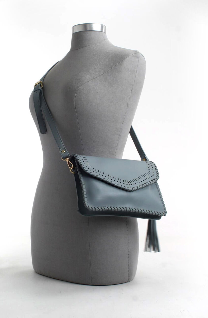Crossbody Tas Lichtblauw PB Fashion in kunstleer (206465)