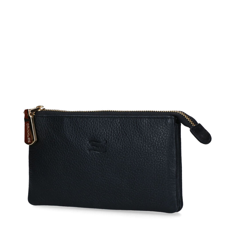 Crinkles Porte-monnaie en Noir en cuir (329761)