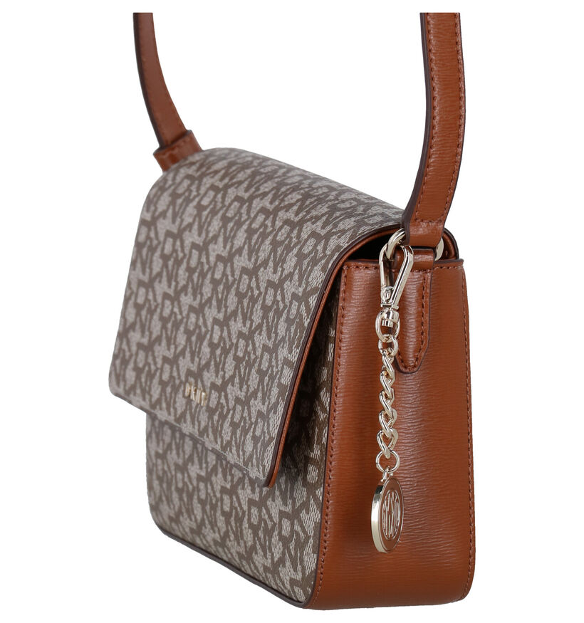 DKNY Taupe Crossbody Tas in leer (281761)