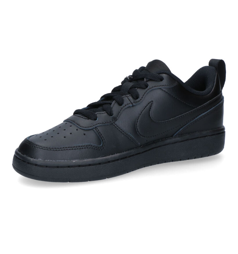 Nike Court Borough Low 2 GS Zwarte Sneakers voor jongens, meisjes (334916)