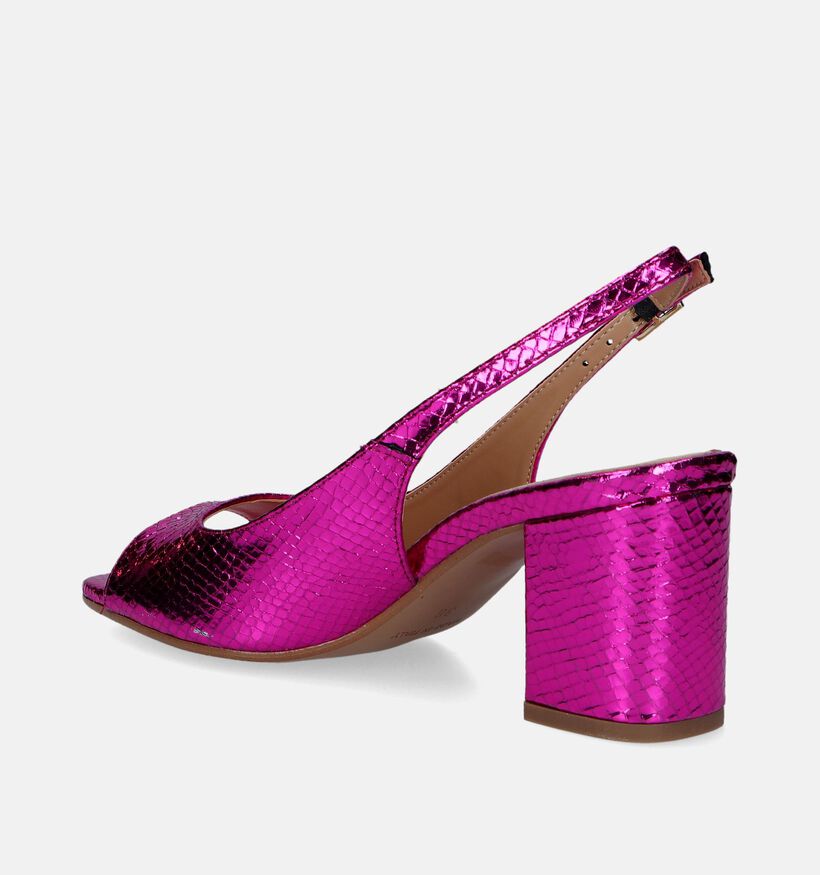 Signatur Sandales avec talon en Rose pour femmes (342062)