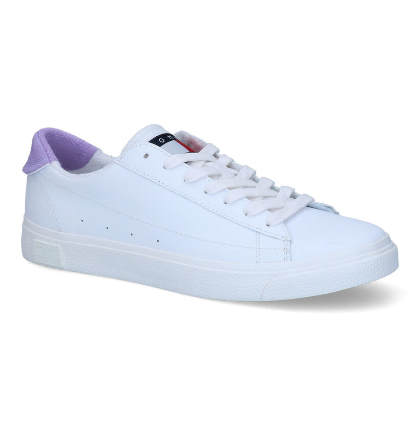 Tommy Hilfiger Wmn Leather Low Baskets en Blanc en cuir (300625)