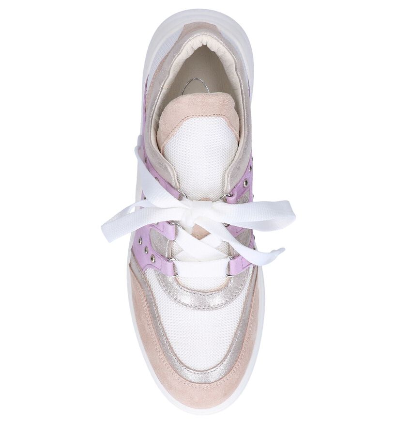 Roze Veterschoenen Tine's in nubuck (249606)