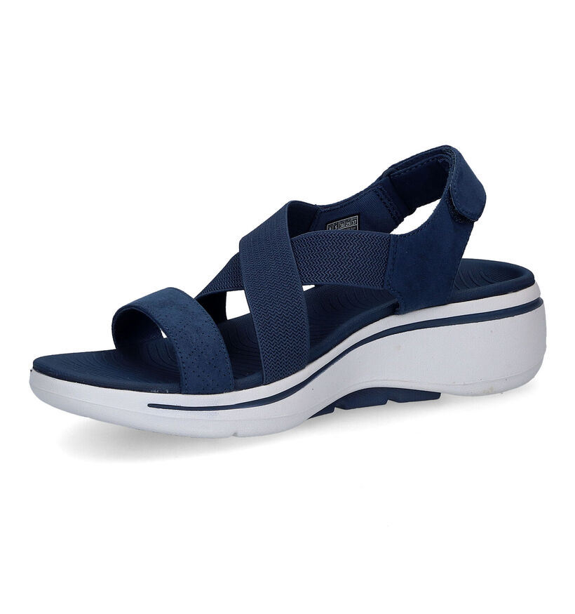 Skechers Arch Fit Treasured Blauwe Sandalen in stof (305686)