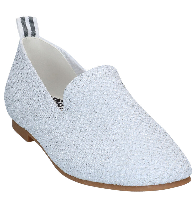 La Strada Witte Loafers in stof (289559)