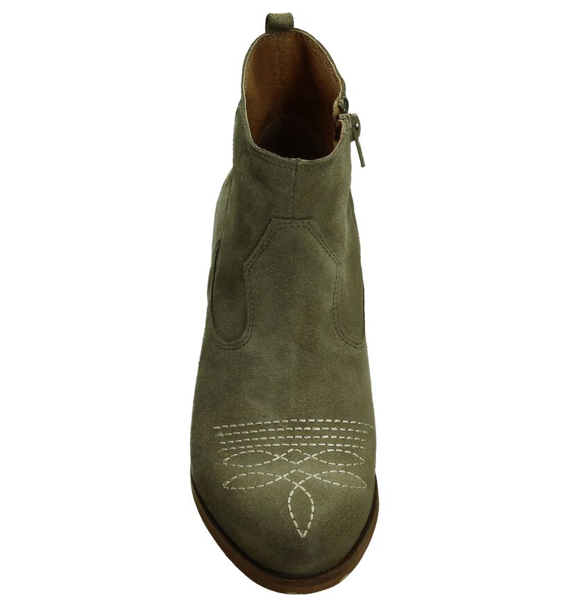 Duee Taupe Enkellaars Boho in nubuck (194470)