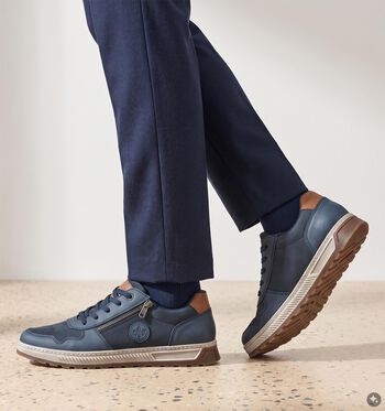Rieker Low Lage schoenen Cognac/Blauw