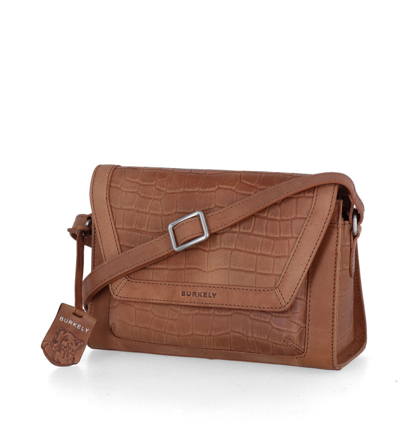 Burkely Icon Ivy Cognac Crossbody Tas in leer (307978)